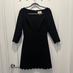 Kate Spade Black Scallop Mini Dress Size 2